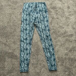 Love Fitness Pineapple Leggings - Teal - Medium